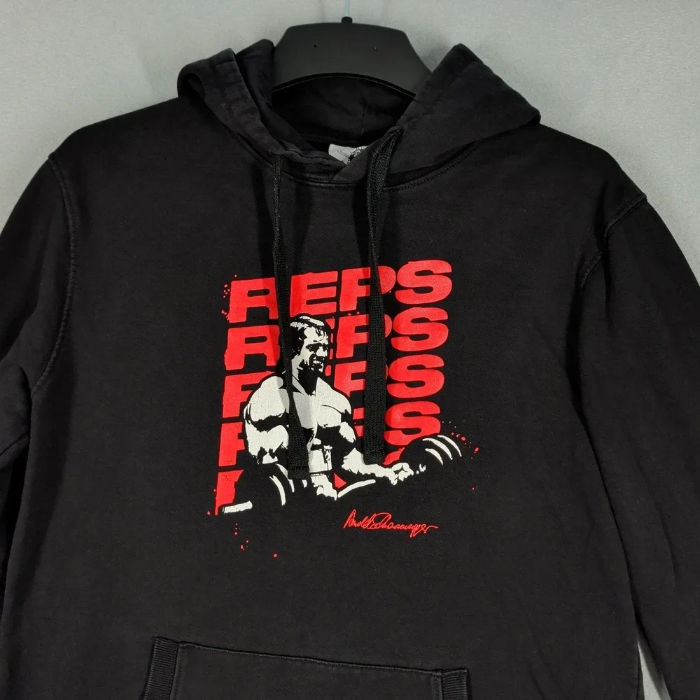 Arnold's‎ Pump Club Hoodie Men L Black Arnold Schwarzenegger Reps Bodybuilding
